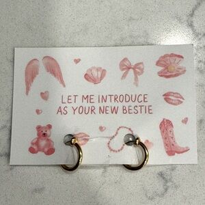 Lori Lori clip on tiny gold hoop earrings